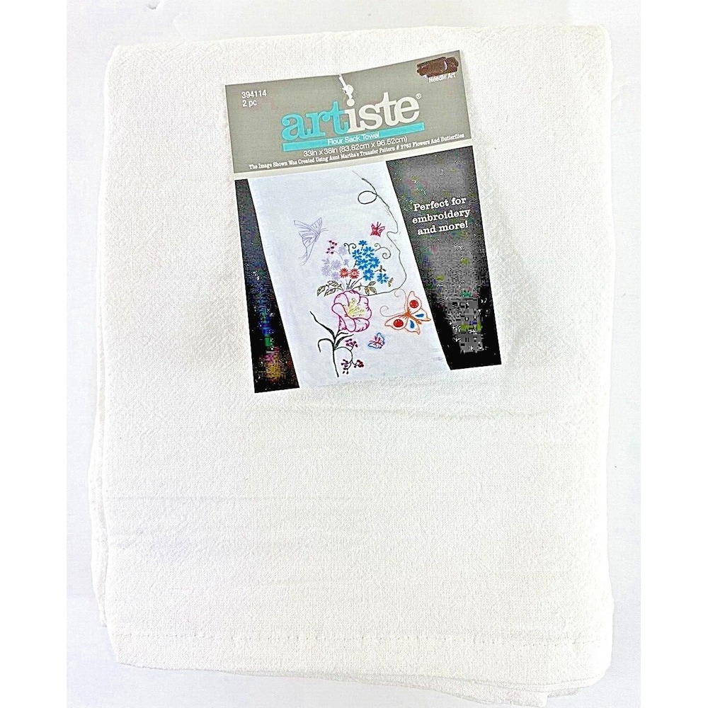 Pack of 2 Artiste Premium 33-Inch by 38-Inch Flour Sack Dish Towels High Quality